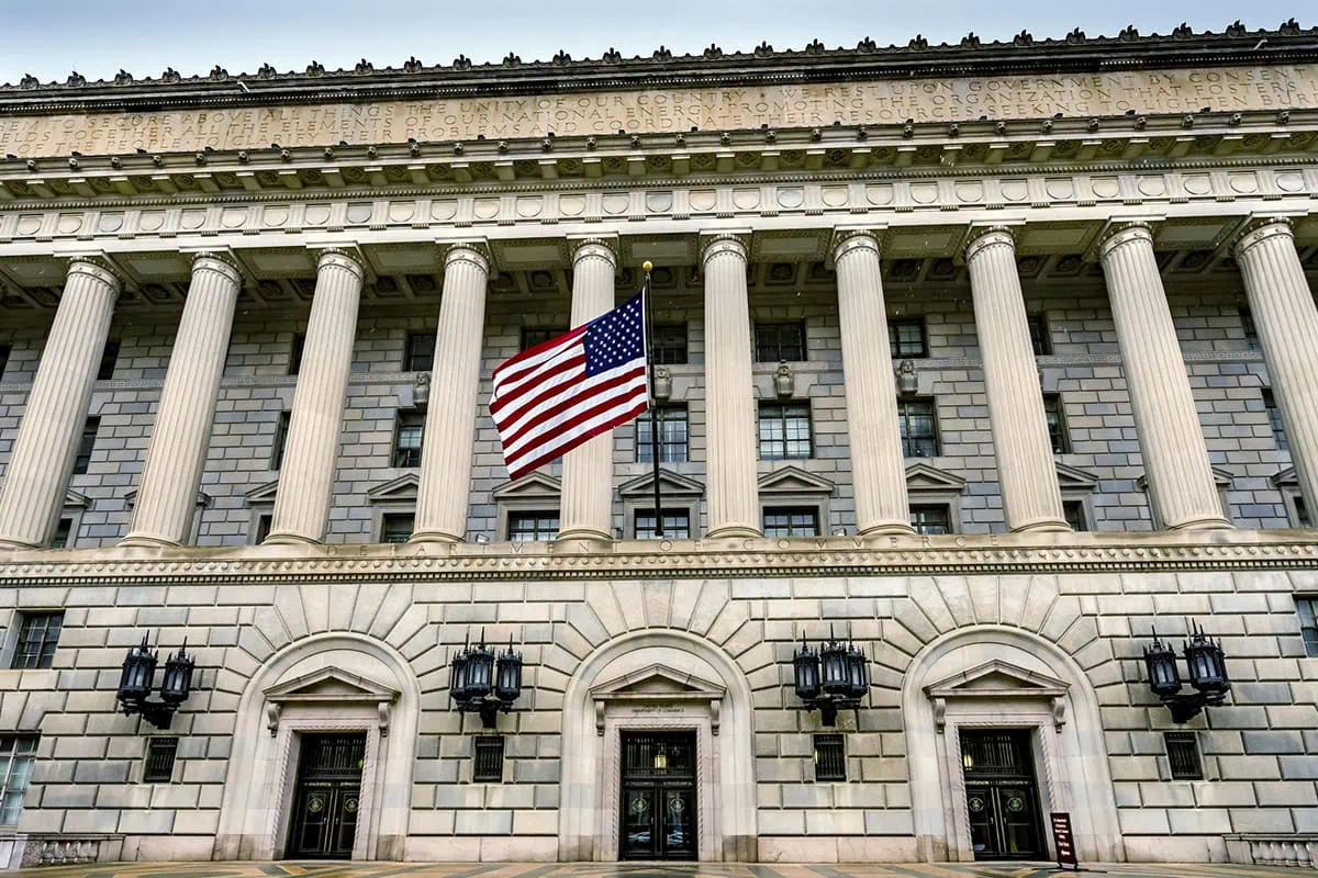 the commerce department building in washington dc.