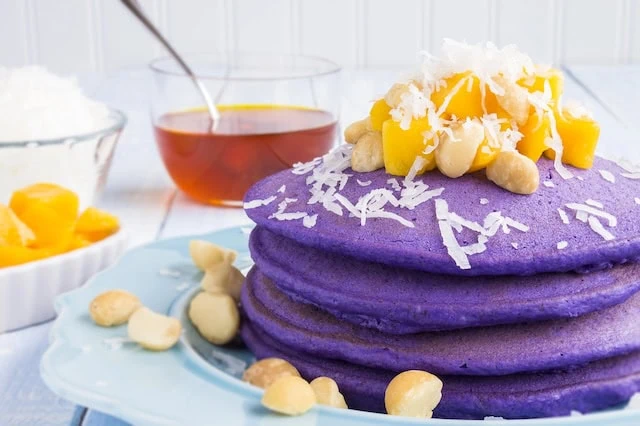 trader joes ube mochi pancakes 640